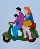 Marco Lodola -family business- serigrafia 50x50