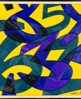ugo nespolo acrilico su legno hdf 30x30x4