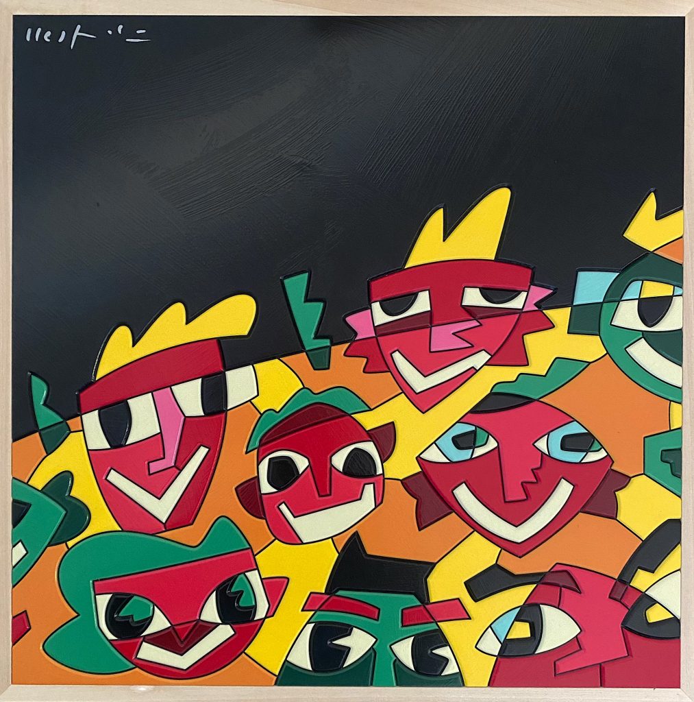nespolo-gente allegra-opera unica cm 30x30