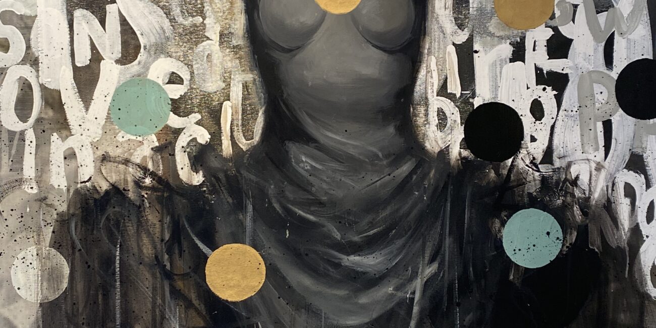 Vestito nero da sera pop art e street art