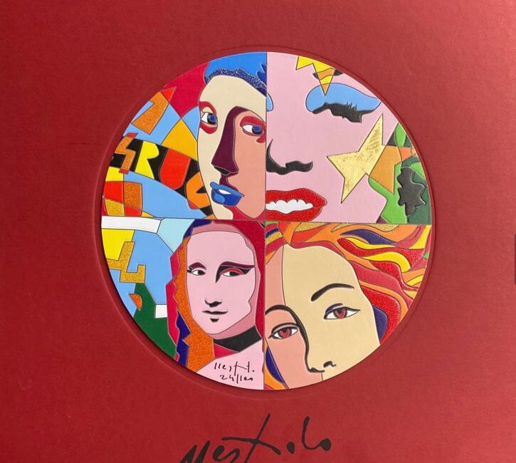 Ugo Nespolo | Serigrafia | The woman face 1