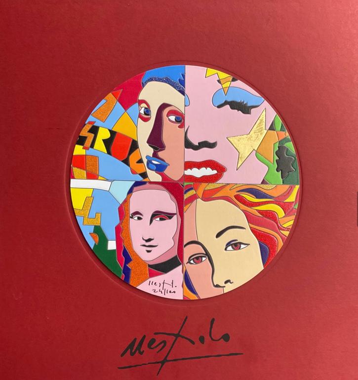 Ugo Nespolo | Serigrafia | The woman face 1