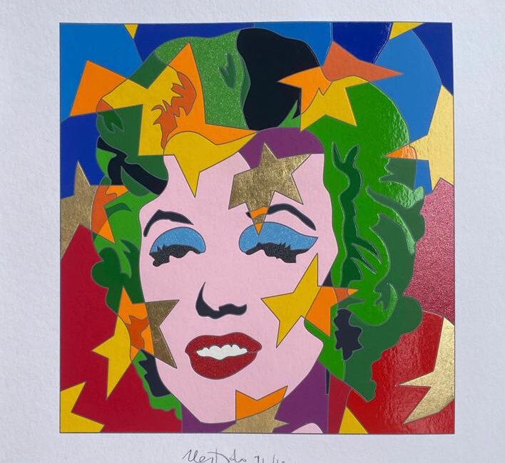 Ugo Nespolo - Marylin | Serigrafia | The woman face