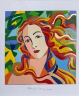 Ugo Nespolo - Venere del Botticelli | Serigrafia cm 40x40 | The woman face