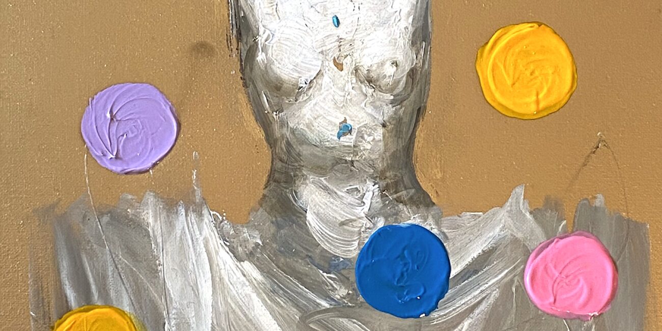 luca bellandi vestito pop-art