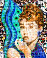 Maria Murgia - Omaggio a Audrey Hepburn con sigaretta foto d'arte