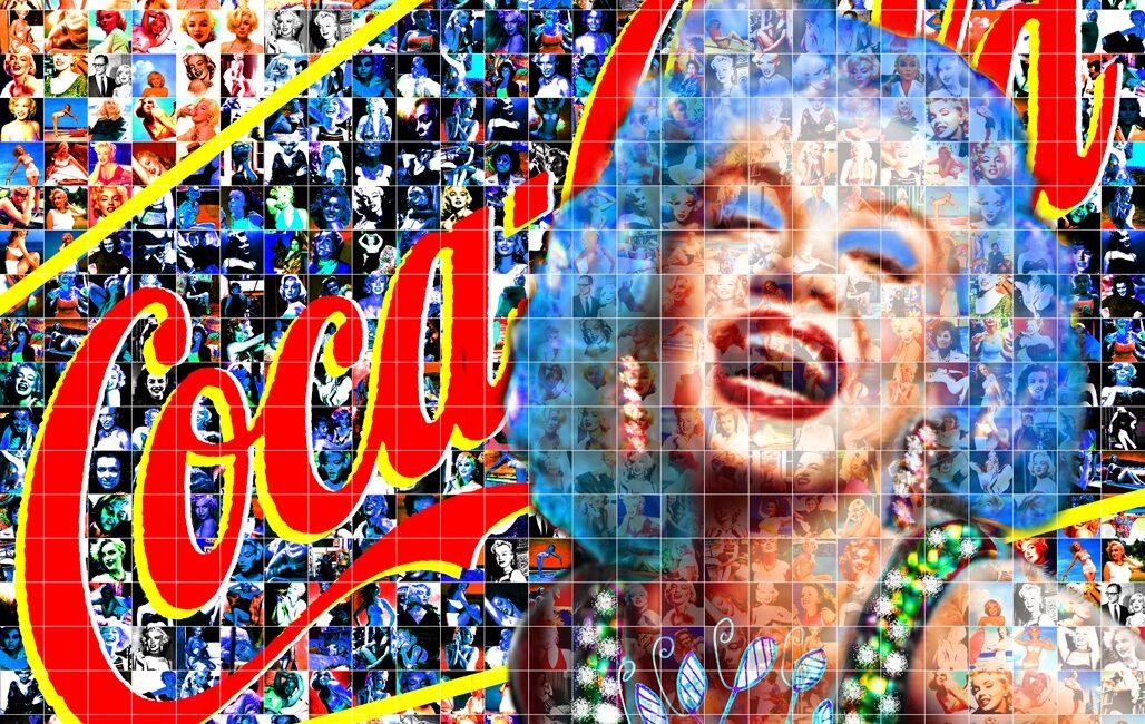 Marilyn Monroe e Coca Cola - foto d'arte